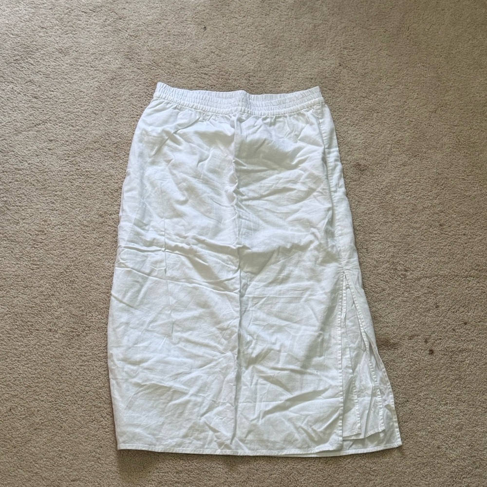 Gap White Linen Skirt